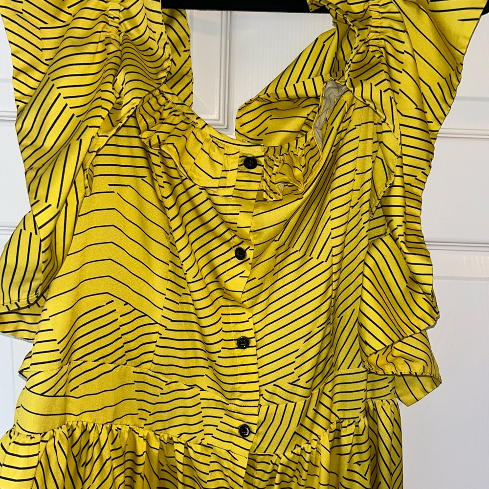 Backless Print button Ruffle Maxi Dress! - Picture 7 of 12